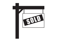 Graphic image of a sold home or business sign